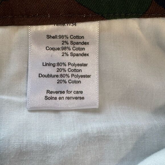 Paisley & Gray Mens Shorts 34W Slim Fit Chino All Over Print Camo & Butterflies - Picture 9 of 11